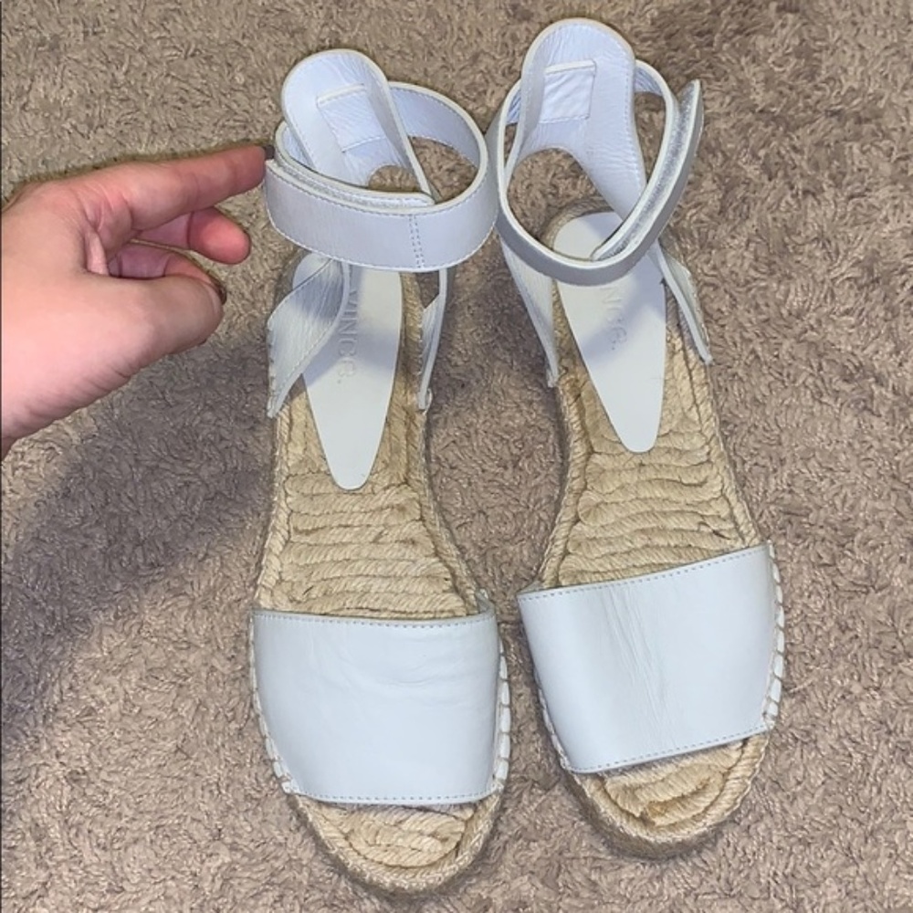 Vince White Edie Espadrille sz 8